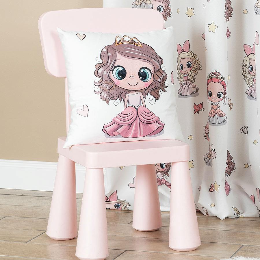 Poszewka dekoracyjna PRINCESS 40x40 welwetowa biała brunetka