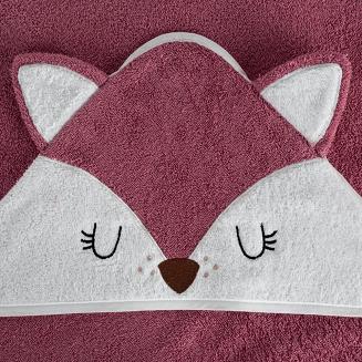 Ręcznik dziecięcy z kapturkiem BABY70 100x100 Eurofirany różowy