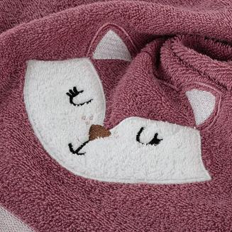 Ręcznik dziecięcy z kapturkiem BABY70 100x100 Eurofirany różowy