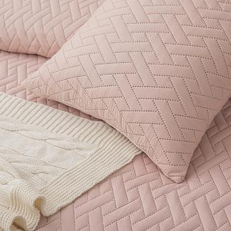 Poszewka dekoracyjna DASH 45x45 pikowana pudrowy róż