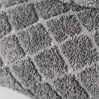 Ręcznik bawełniany OLIWIER 70x140 geometryczny wzór ciemnoszary