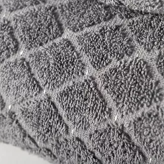 Ręcznik bawełniany OLIWIER 70x140 geometryczny wzór ciemnoszary
