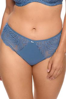 Brazyliany damskie z koronką i tiulem Jessia 1229 niebieskie