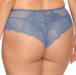 Brazyliany damskie z koronką i tiulem Jessia 1229 niebieskie