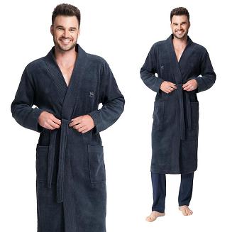 Szlafrok męski LUNA kod 850 granatowy