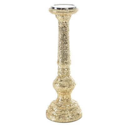 Świecznik dekoracyjny MELIA 13x40 Eurofirany złoty elegancki mozaikowa powierzchnia