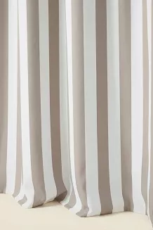 Beżowa Zasłona Tarasowa Wodoodporna Na Taśmie 140x220 STRIPES