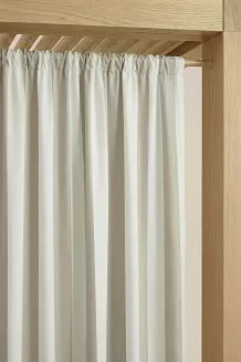 Beżowa Zasłona Tarasowa Wodoodporna Na Taśmie 140x220 STRIPES