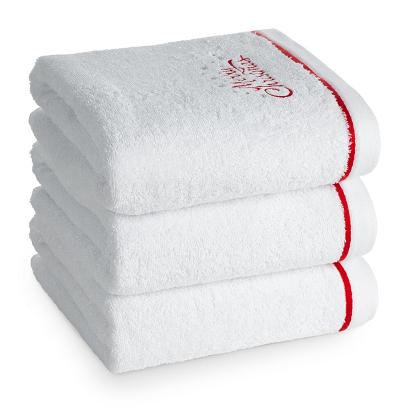 Ręcznik świąteczny GERDA 70x140 Eurofirany biały z haftem bombek