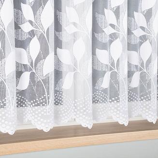 Firanka żakardowa gotowa na żabki MARTA 400x160 biała
