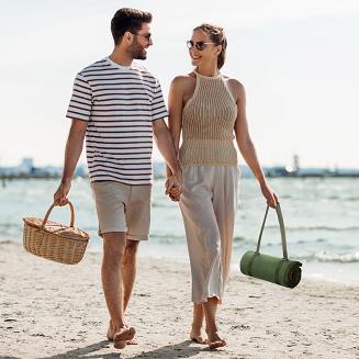 Koc piknikowy Harmony 130x150 mata plażowa ciemny zielony jodełka