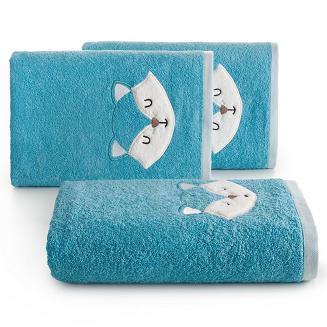 Ręcznik dziecięcy z kapturkiem BABY70 100x100 Eurofirany niebieski