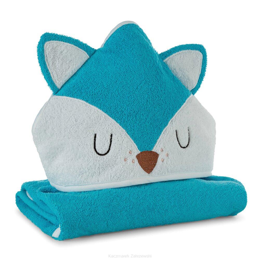 Ręcznik dziecięcy z kapturkiem BABY70 100x100 Eurofirany niebieski