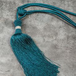 Sznur dekoracyjny do zasłon SUSANE turkusowy