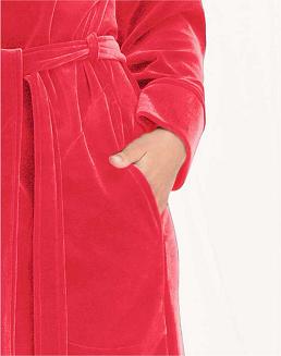 Szlafrok damski kod 360 LUNA welur koralowy