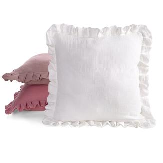 Poszewka dekoracyjna MUSLIN 45x45 Eurofirany pudrowy