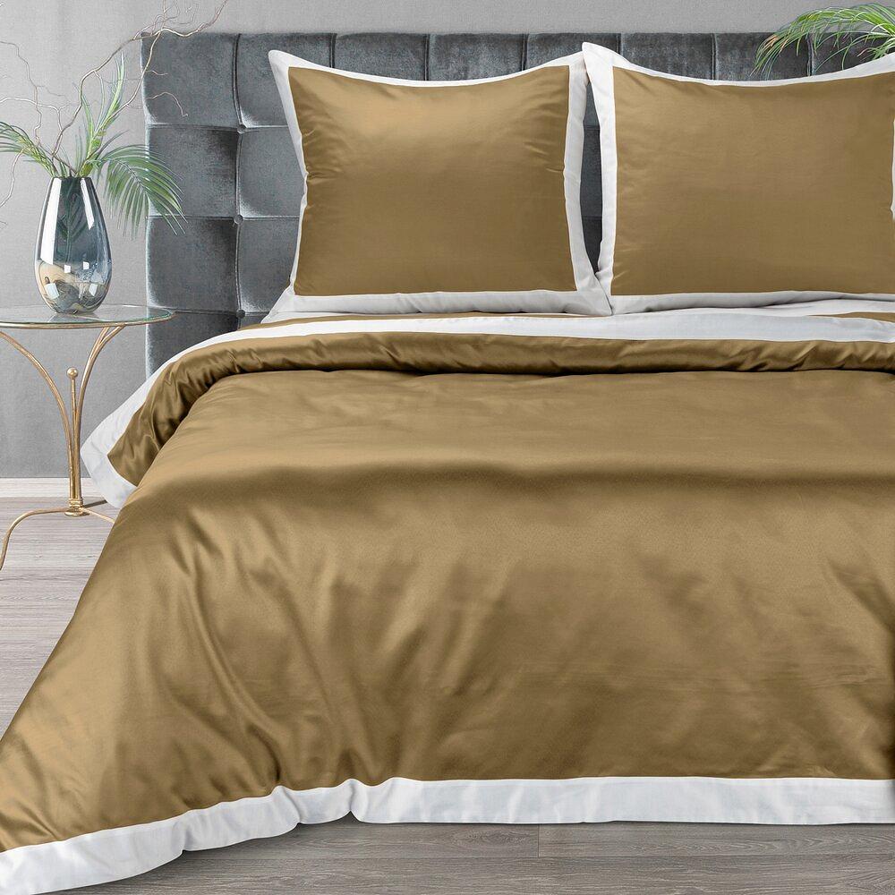Pościel satynowa ZŁOT+B 200x220 Eurofirany złocisty