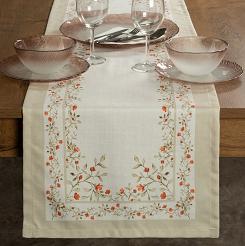 Obrus dekoracyjny SUMMER17 40x140 Eurofirany jasnokremowy