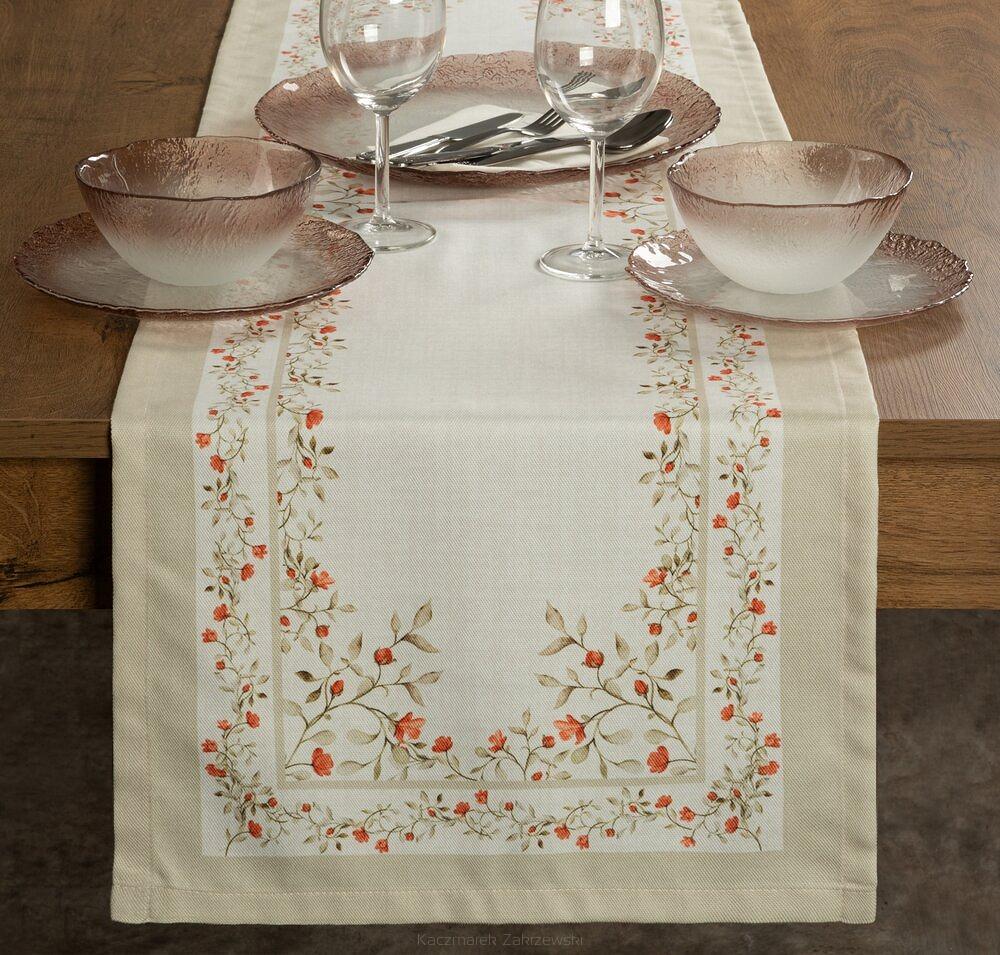 Obrus dekoracyjny SUMMER17 40x140 Eurofirany jasnokremowy