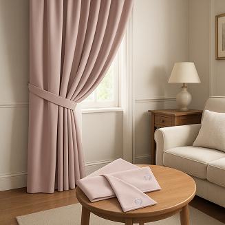 Szarfa do zasłony Velvet Soft 8x140 welurowa pudrowa