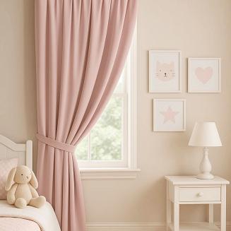 Szarfa do zasłony Velvet Soft 8x140 welurowa pudrowa