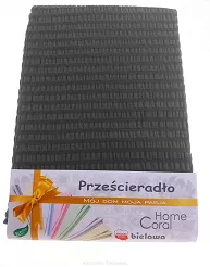 Prześcieradło z kory 160x200 100% bawełna grafitowe