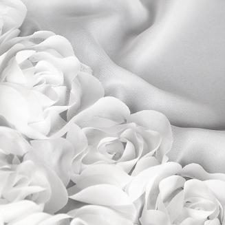 Zasłona gotowa na taśmie ROSES 150x90 Eva Minge Eurofirany biały