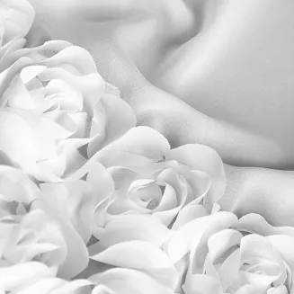 Zasłona gotowa na taśmie ROSES 150x90 Eva Minge Eurofirany biały