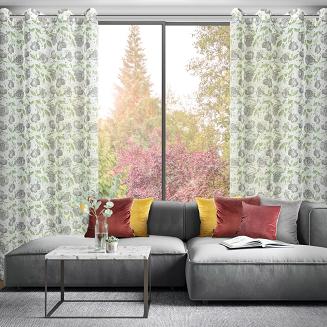 Zasłona gotowa na przelotkach DARI 140x250 Eurofirany stalowy