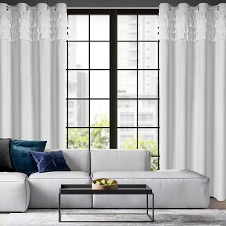 Zasłona gotowa na przelotkach ERIN 140x250 Eurofirany biały