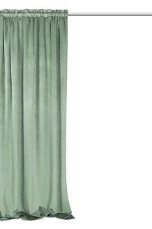 Zasłona gotowa na taśmie VELVET SOFT 140x300 welurowa szałwiowa