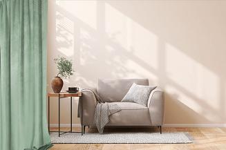 Zasłona gotowa na taśmie VELVET SOFT 140x300 welurowa szałwiowa