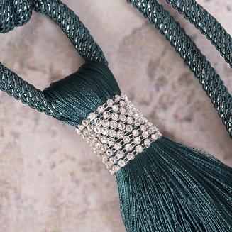 Sznur dekoracyjny do zasłon GLORIA ciemnoturkusowy