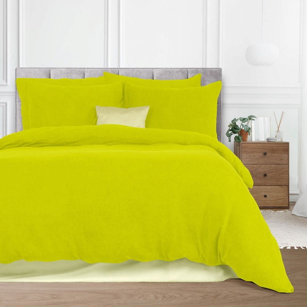 Pościel frotte 200x220 Darymex jednokolorowa limonkowa