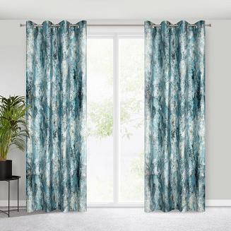 Zasłona gotowa na przelotkach MALIA 140x250 Eurofirany niebieski