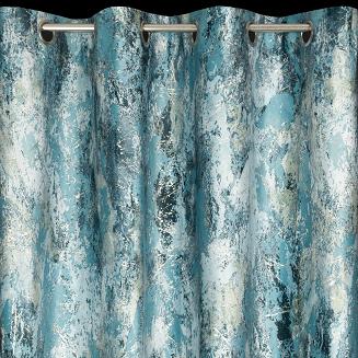 Zasłona gotowa na przelotkach MALIA 140x250 Eurofirany niebieski