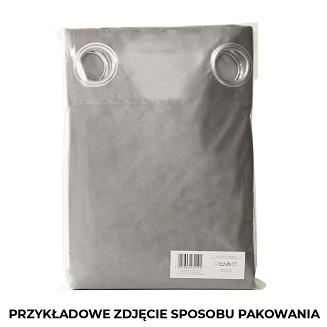 Zasłona gotowa na przelotkach 140x250 SUPER BLACKOUT zaciemniająca pastelowy szary
