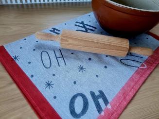 Ścierka kuchenna świąteczna ZWOLTEX Ho Ho Ho szara czerwona