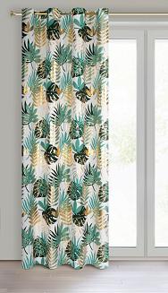 Zasłona gotowa na przelotkach MALTA 140x250 Eurofirany ciemnozielony