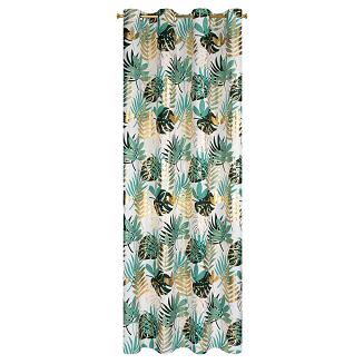 Zasłona gotowa na przelotkach MALTA 140x250 Eurofirany ciemnozielony