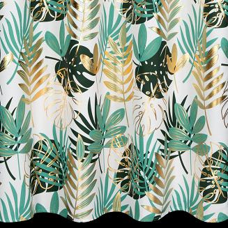 Zasłona gotowa na przelotkach MALTA 140x250 Eurofirany ciemnozielony