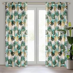 Zasłona gotowa na przelotkach MALTA 140x250 Eurofirany ciemnozielony