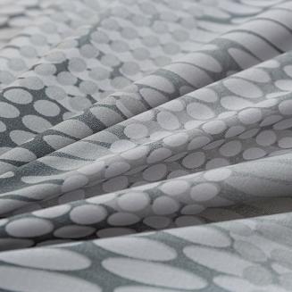 Komplet pościeli dwustronnej 160x200 szara grafitowa w abstrakcyjnym geometrycznym wzorze