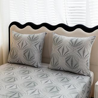 Komplet pościeli dwustronnej 160x200 szara grafitowa w abstrakcyjnym geometrycznym wzorze