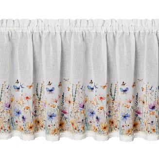 Firana gotowa na taśmie ROZALIE 150x60 Eurofirany biały