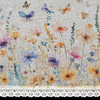 Firana gotowa na taśmie ROZALIE 150x60 Eurofirany biały