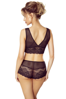 Komplet braletka majtki koronka Roxy czarny