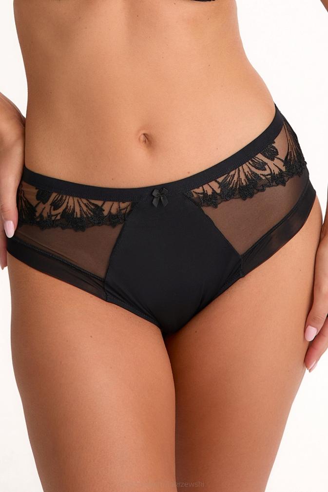 Figi damskie z koronką Paris 1302 czarne