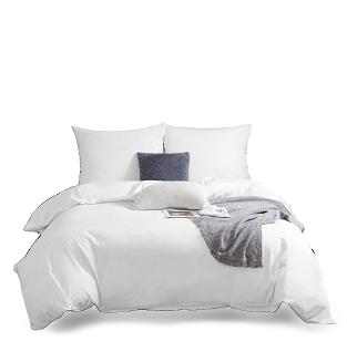 Pościel satyna bawełniana 220x200 SIN jednobarwna biała
