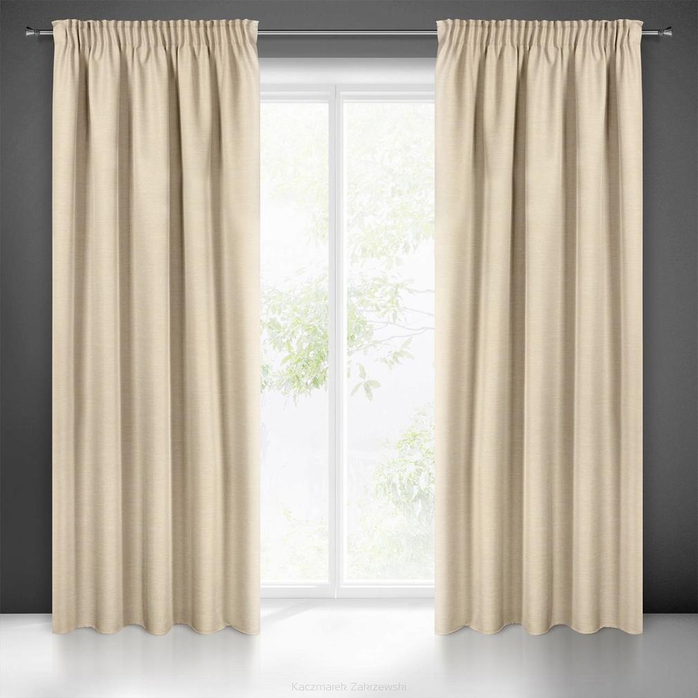 Zasłona gotowa na taśmie STYLE 140x270 Eurofirany latte